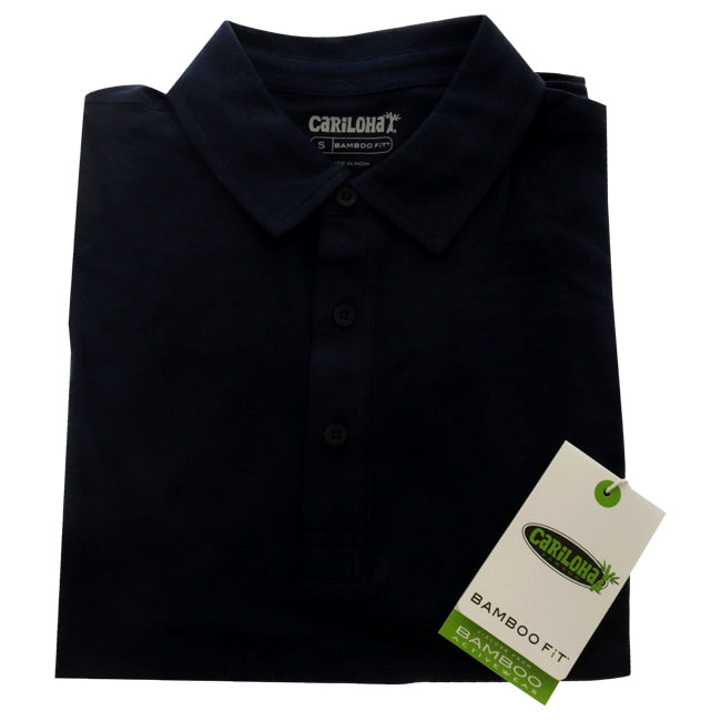 Bamboo Performance Jersey Polo T-Shirt - Navy by Cariloha for Men - 1 Pc T-Shirt (S)