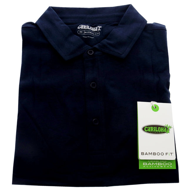 Bamboo Performance Jersey Polo T-Shirt - Navy by Cariloha for Men - 1 Pc T-Shirt (M)