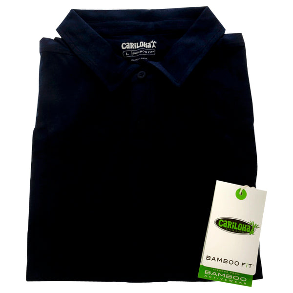 Bamboo Performance Jersey Polo T-Shirt - Navy by Cariloha for Men - 1 Pc T-Shirt (L)