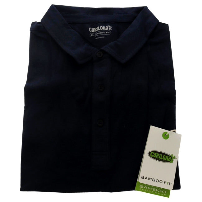 Bamboo Performance Jersey Polo T-Shirt - Navy by Cariloha for Men - 1 Pc T-Shirt (XL)