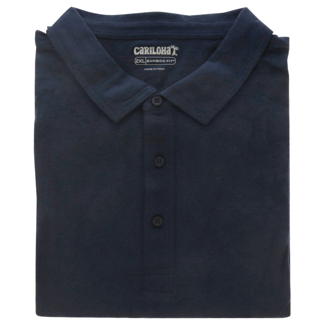 Bamboo Performance Jersey Polo T-Shirt - Navy by Cariloha for Men - 1 Pc T-Shirt (2XL)