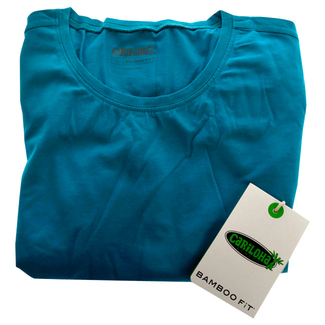 Bamboo Athletic Crew T-Shirt - Teal by Cariloha for Women - 1 Pc T-Shirt (L)