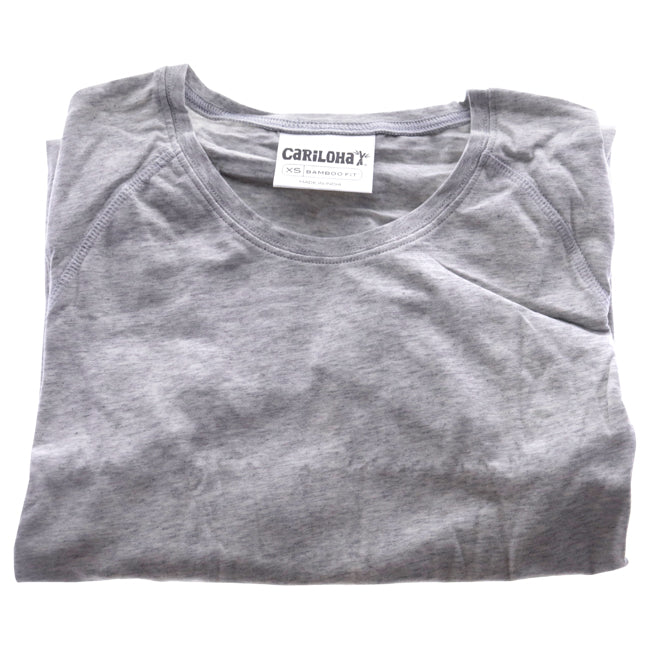 Bamboo Athletic Long-Sleeve T-Shirt - Light Heather Gray by Cariloha for Women - 1 Pc T-Shirt (XS)