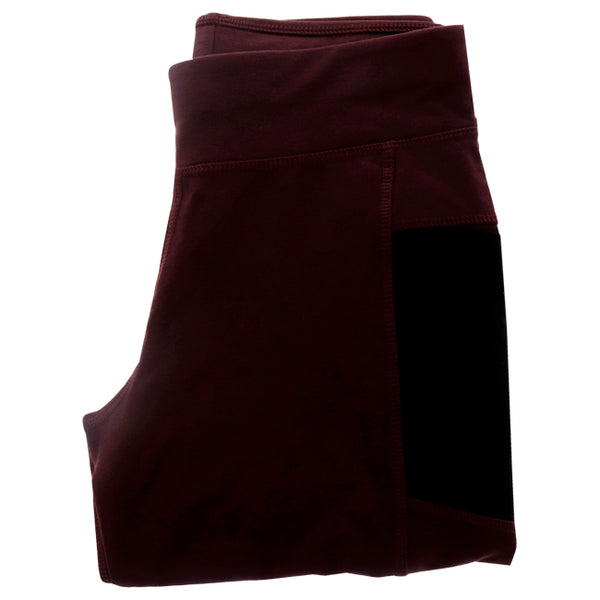 Bamboo Athletic Legging - Merlot by Cariloha for Women - 1 Pc Legging (XS)