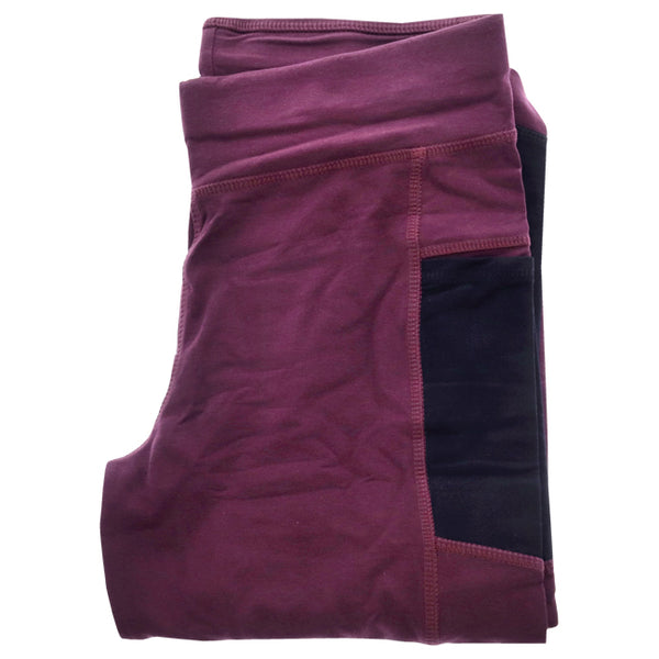 Bamboo Athletic Legging - Merlot by Cariloha for Women - 1 Pc Legging (S)