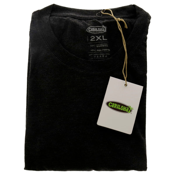 Bamboo Comfort Crew Tee - Charcoal by Cariloha for Men - 1 Pc T-Shirt (2XL)