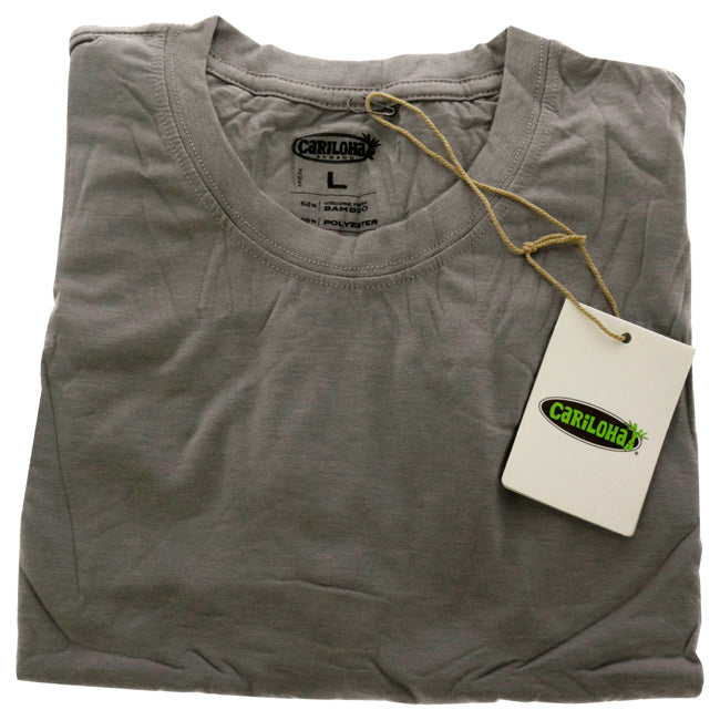 Bamboo Comfort Crew Tee - Gray by Cariloha for Men - 1 Pc T-Shirt (L)