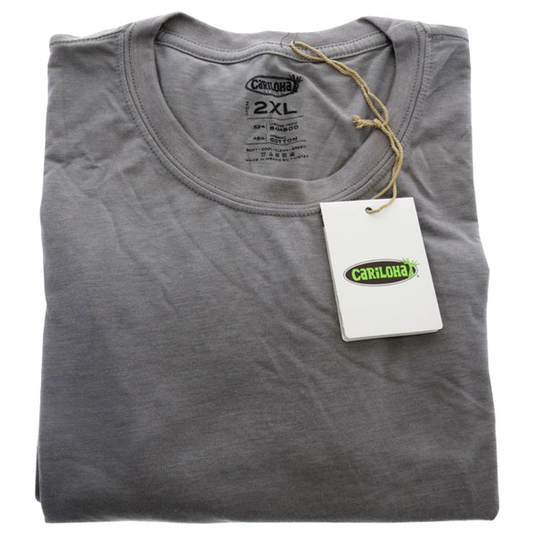 Bamboo Comfort Crew Tee - Gray by Cariloha for Men - 1 Pc T-Shirt (2XL)