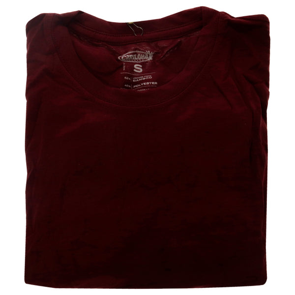 Bamboo Comfort Crew Tee - Rockwood Red by Cariloha for Men - 1 Pc T-Shirt (S)