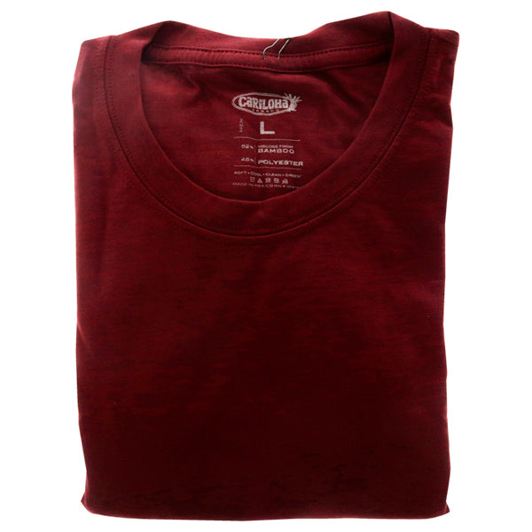 Bamboo Comfort Crew Tee - Rockwood Red by Cariloha for Men - 1 Pc T-Shirt (L)
