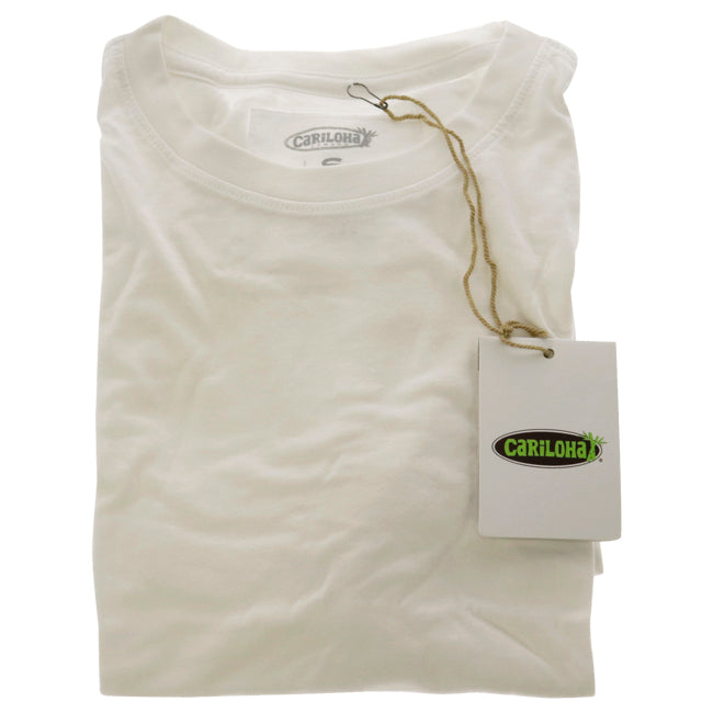 Bamboo Crew Tee - White by Cariloha for Women - 1 Pc T-Shirt (S)