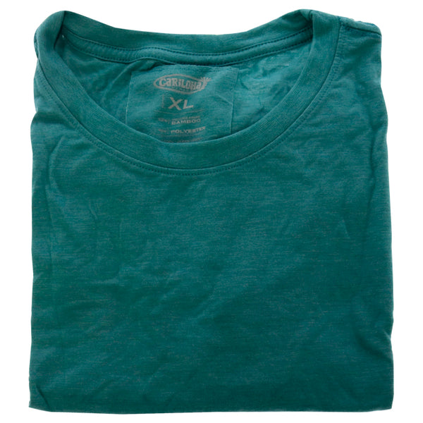Bamboo Crew Tee - Tropical Teal Heather by Cariloha for Women - 1 Pc T-Shirt (XL)