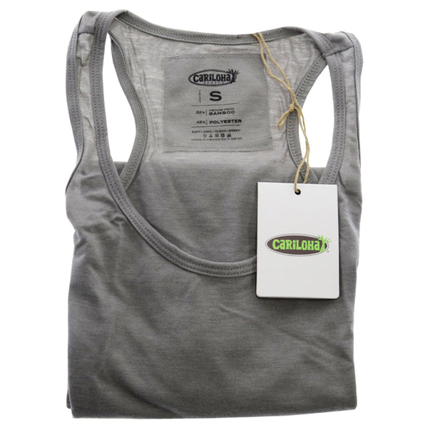 Bamboo Racer Tank - Heather Gray by Cariloha for Women - 1 Pc Tank Top (S)