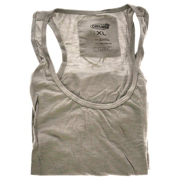 Bamboo Racer Tank - Heather Gray by Cariloha for Women - 1 Pc Tank Top (XL)