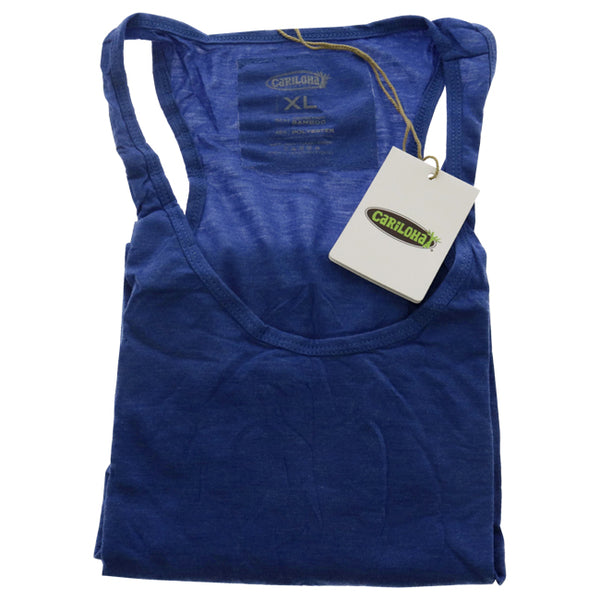 Bamboo Racer Tank - Reef Blue Heather by Cariloha for Women - 1 Pc Tank Top (XL)