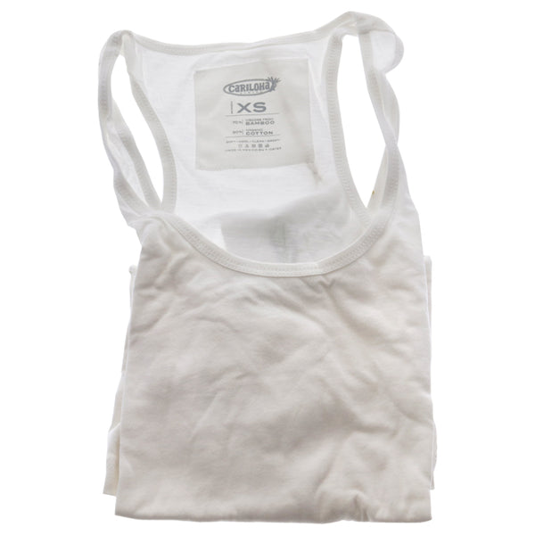 Bamboo Racer Tank - White by Cariloha for Women - 1 Pc Tank Top (XS)
