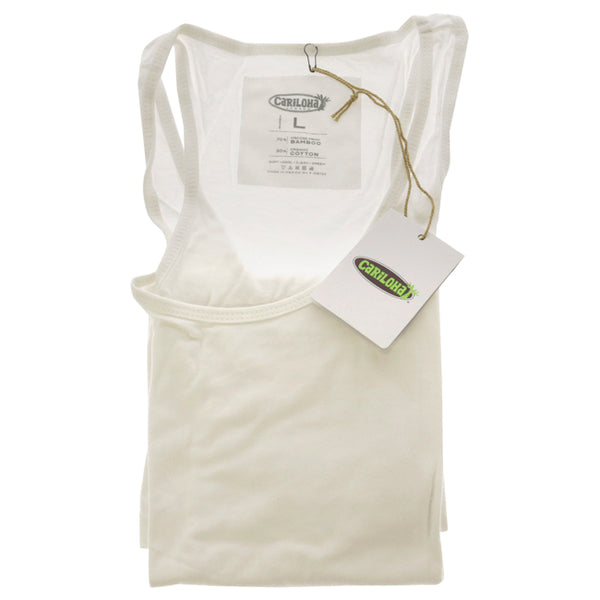 Bamboo Racer Tank - White by Cariloha for Women - 1 Pc Tank Top (L)