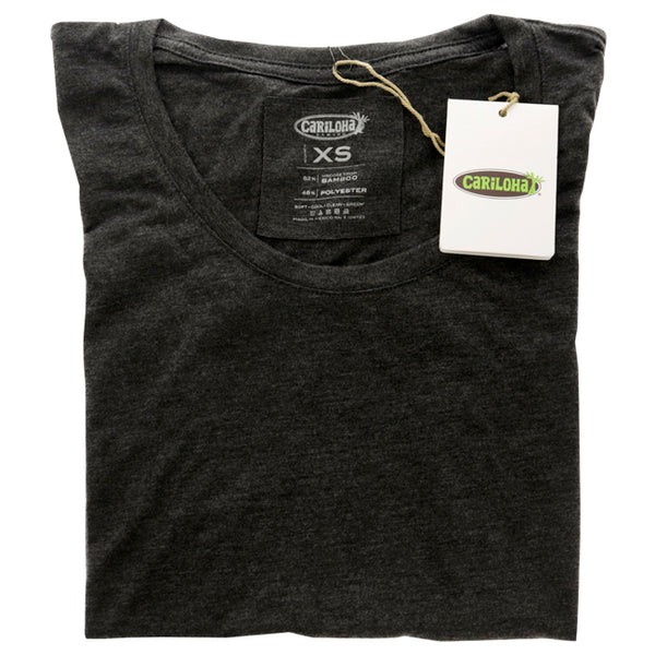 Bamboo Scoop Tee - Charcoal by Cariloha for Women - 1 Pc T-Shirt (XS)