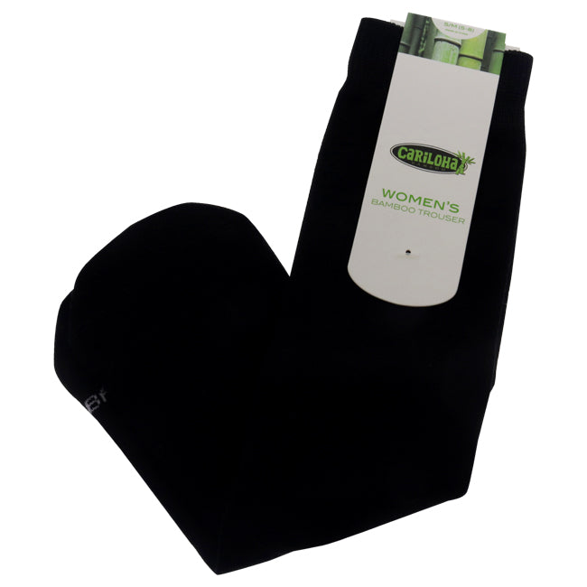 Bamboo Trouser Socks - Black by Cariloha for Women - 1 Pair Socks (S/M)