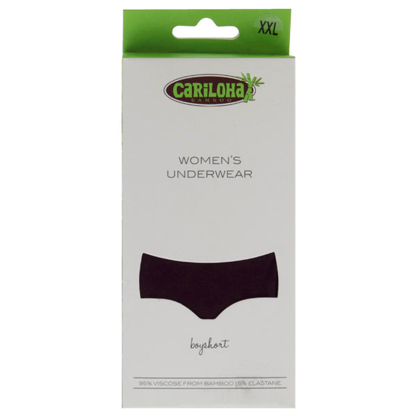 Bamboo Boyshort Briefs - Merlot by Cariloha for Women - 1 Pc Underwear (2XL)