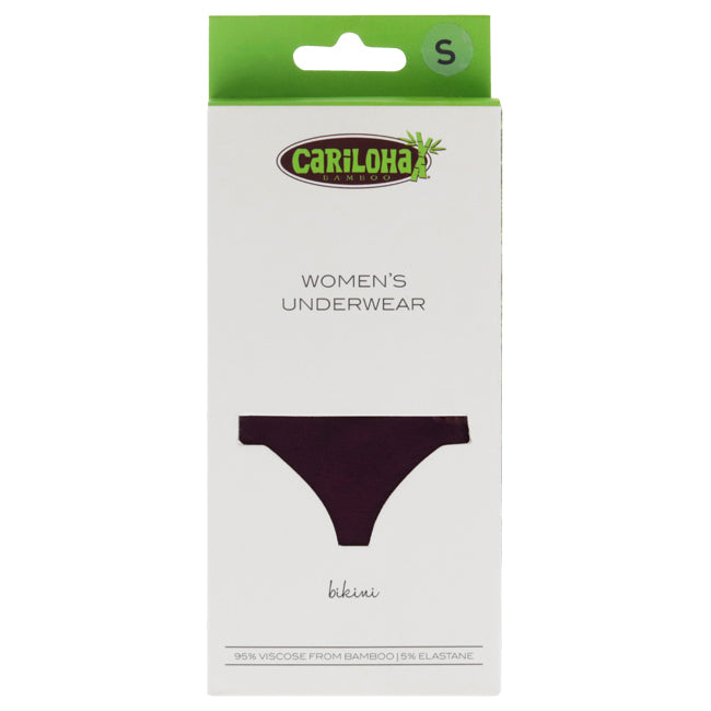 Bamboo Lace Bikini - Merlot by Cariloha for Women - 1 Pc Underwear (S)