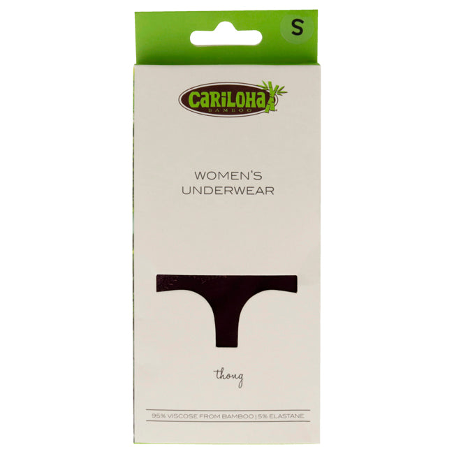 Bamboo Lace Thong - Merlot by Cariloha for Women - 1 Pc Underwear (S)