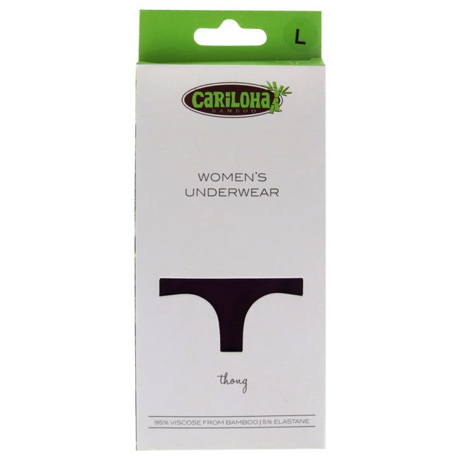 Bamboo Lace Thong - Merlot by Cariloha for Women - 1 Pc Underwear (L)