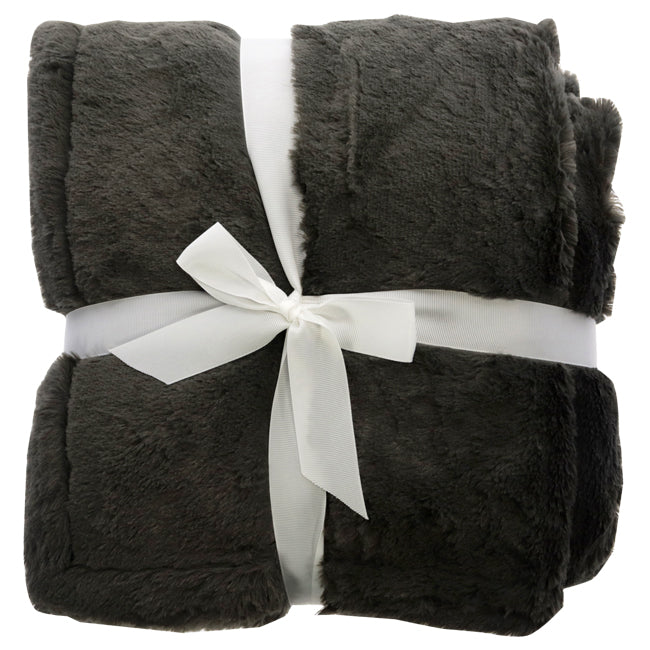 Plush Bamboo Throw Blanket - Onyx by Cariloha for Unisex - 1 Pc Blanket