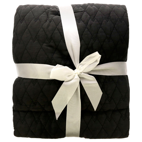Diamond Stitch Bamboo Quilt - Onyx-Queen by Cariloha for Unisex - 1 Pc Blanket