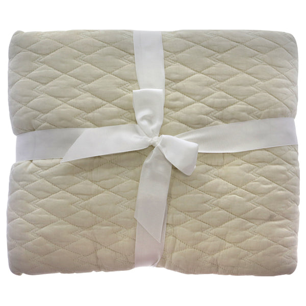 Diamond Stitch Bamboo Quilt - Coconut Milk-King by Cariloha for Unisex - 1 Pc Blanket