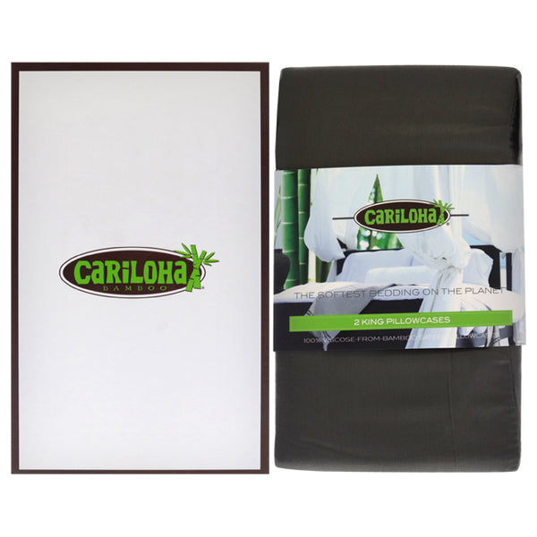 Resort Bamboo Pillowcase Set - Onyx-King by Cariloha for Unisex - 2 Pc Pillowcase