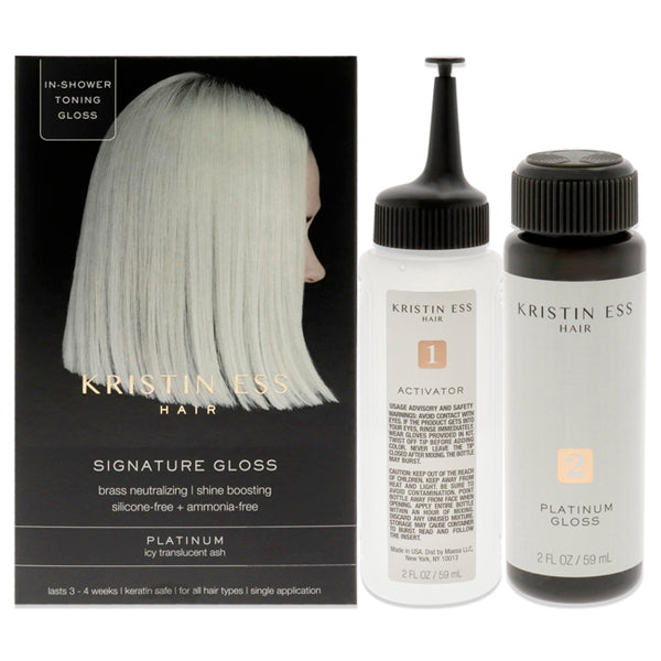 Signature Hair Gloss - Plantinum by Kristin Ess for Unisex - 1 Pc Hair Color
