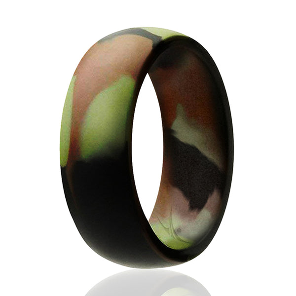 Silicone Wedding Ring - Camo by ROQ for Men - 14 mm Ring