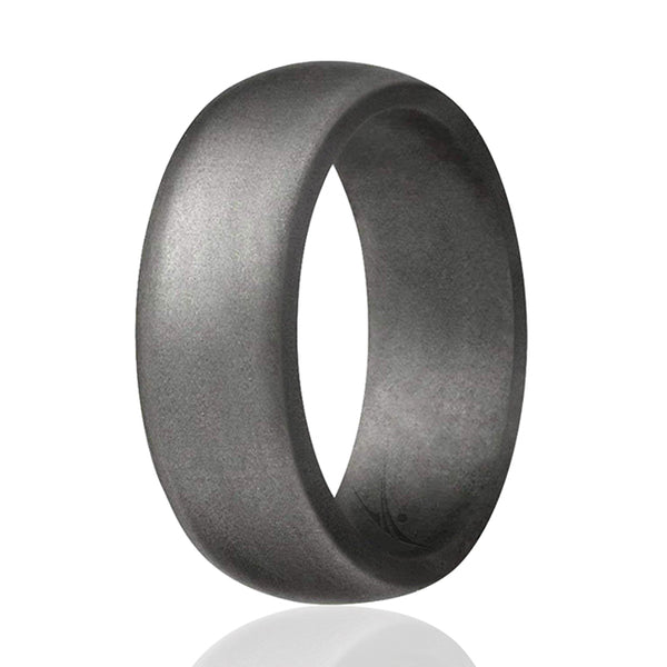 Silicone Wedding Ring - Silver by ROQ for Men - 10 mm Ring