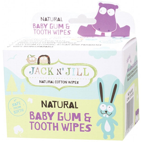 Jack N' Jill Natural Baby Gum & Tooth Wipes (0 months+) x 25 Pack