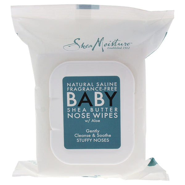 Shea Moisture Natural Saline Fragrance-Free Baby Shea Butter Nose Wipes by Shea Moisture for Kids - 30 Count Wipes