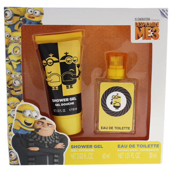 Air Val International Despicable Me 3 by Air-Val International for Kids - 2 Pc Gift Set 1.01oz EDT Spray, 2.03oz Shower Gel