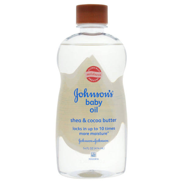 Johnson and Johnson Johnsons Baby Oil, Shea and Cocoa Butter byJohnson and Johnson for Kids - 14 oz Oil