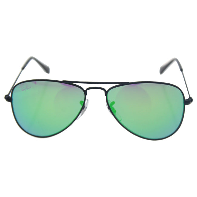 Ray Ban Ray Ban RJ 9506S 201/3R - Black/Green Flash by Ray Ban for Kids - 50-13-120 mm Sunglasses