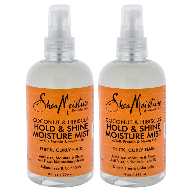 Shea Moisture Coconut & Hibiscus Hold & Shine Moisture Mist by Shea Moisture for Unisex - 8 oz Mist - Pack of 2