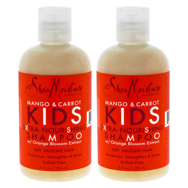 Shea Moisture Mango & Carrot Kids Extra-Nourishing Shampoo - Pack of 2 by Shea Moisture for Kids - 8 oz Shampoo