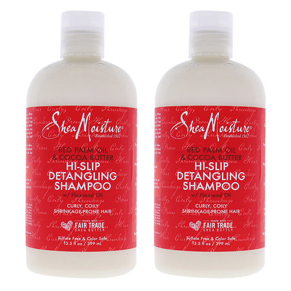 Shea Moisture Red Palm Oil and Cocoa Butter Detangling Shampoo - Pack of 2 by Shea Moisture for Unisex - 13.5 oz Shampoo