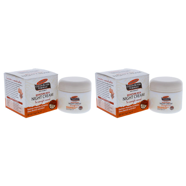 Palmers Cocoa Butter Moisture Rich Night Cream - Pack of 2 by Palmers for Unisex - 2.7 oz Cream