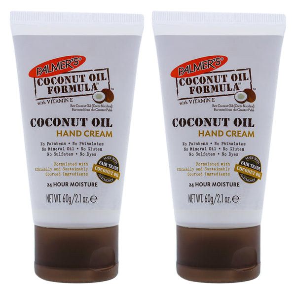 Palmers Coconut Oil Hand Cream - Pack of 2 by Palmers for Unisex - 2.1 oz Cream