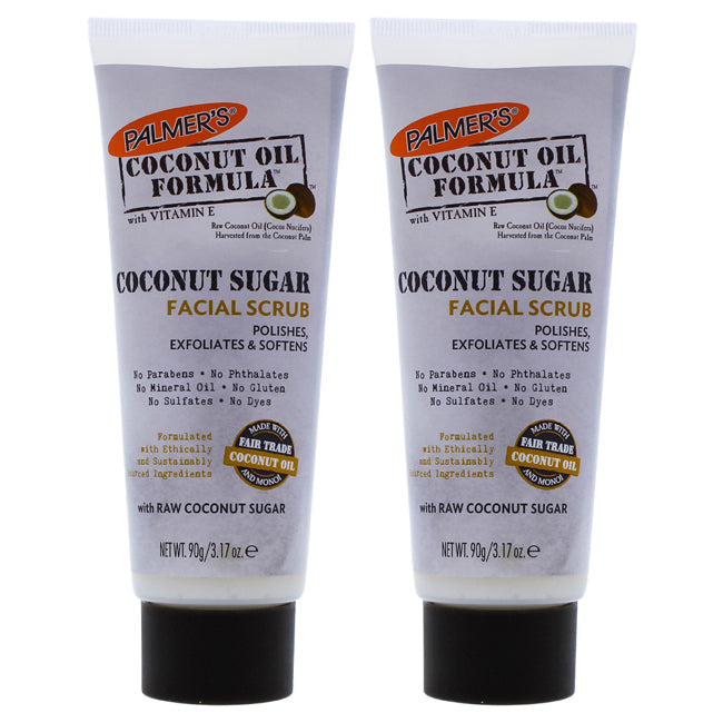 Palmers Coconut Sugar Facial Scrub - Pack of 2 by Palmers for Unisex - 3.17 oz Scrub