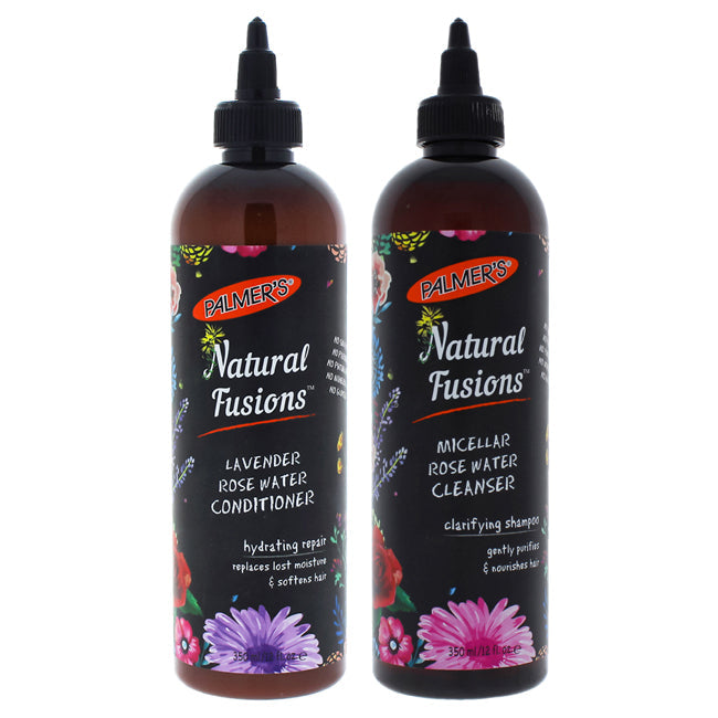 Palmers Natural Fusions Micellar Rose Water Cleanser Clarifying Shampoo - Pack of 2 by Palmers for Unisex - 12 oz Shampoo