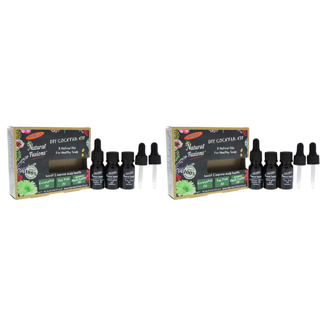 Palmers Natural Fusions Healthy Scalp DIY Cocktail Kit - Pack of 2 by Palmers for Unisex - 3 x 0.33 oz Eucalyptus Oil, Tea Tree Oil, Jamaican Black Castor Oil