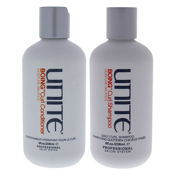 Unite Boing Curl Shampoo and Conditioner Kit by Unite for Unisex - 2 Pc Kit 8oz Shampoo, 8oz Conditioner