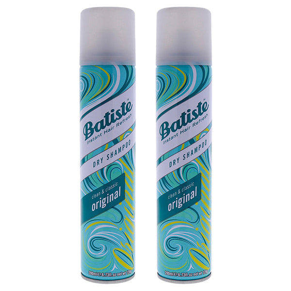 Batiste Dry Shampoo - Clean and Classic Original - Pack of 2 by Batiste for Unisex - 6.73 oz Shampoo