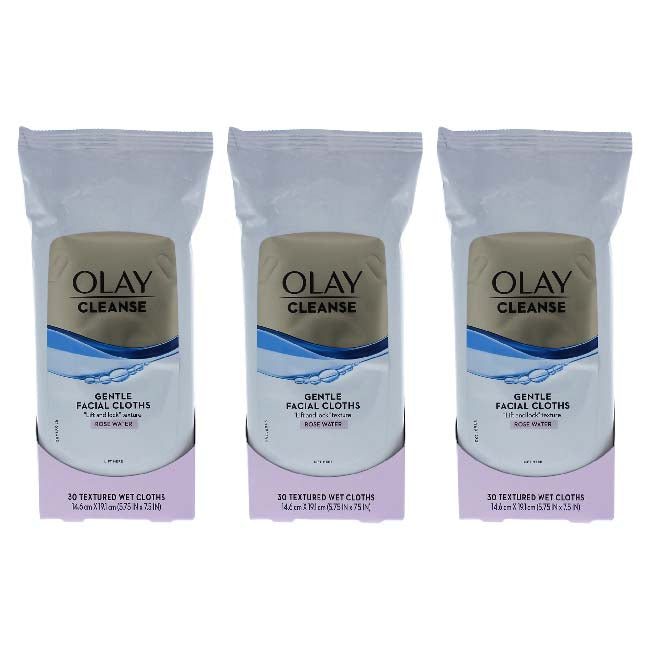 Olay Wet Cleansing Cloths Normal by Olay for Women - 30 Pc Cloths - Pack of 3